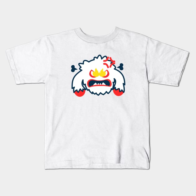 Angry Yeti Kids T-Shirt by Johnitees